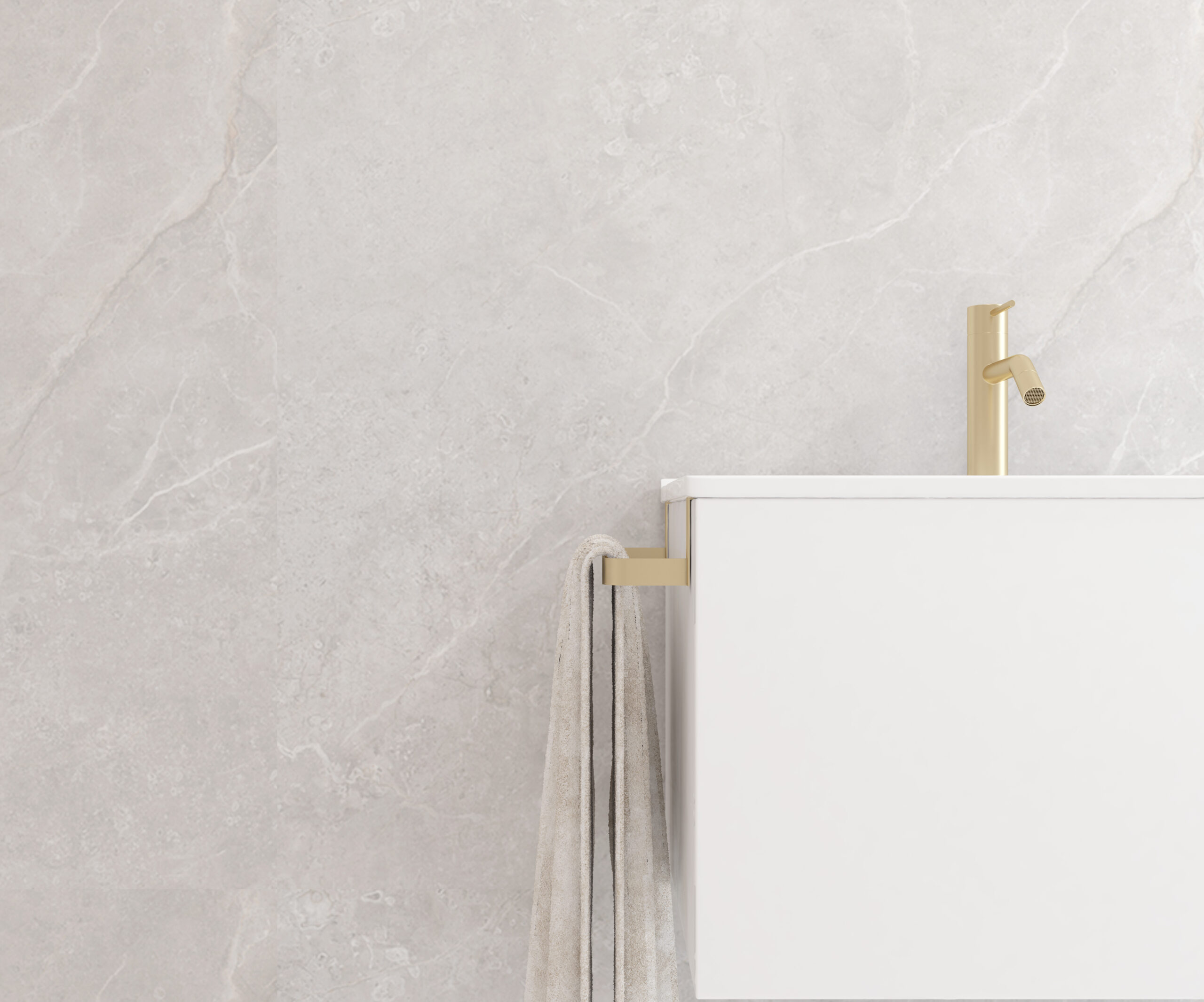 BARRA TOALLERO INTERIOR MUEBLE ORO CEPILLADO