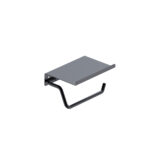 PORTE-ROULEAU CAPRI NOIR MAT AVEC ÉTAGÈRE