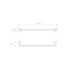 Porte-serviettes Capri 50 cm, finition ou brossé