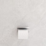 PORTE-ROULEAU AVEC ETAGERE CHROMÉE CAPRI