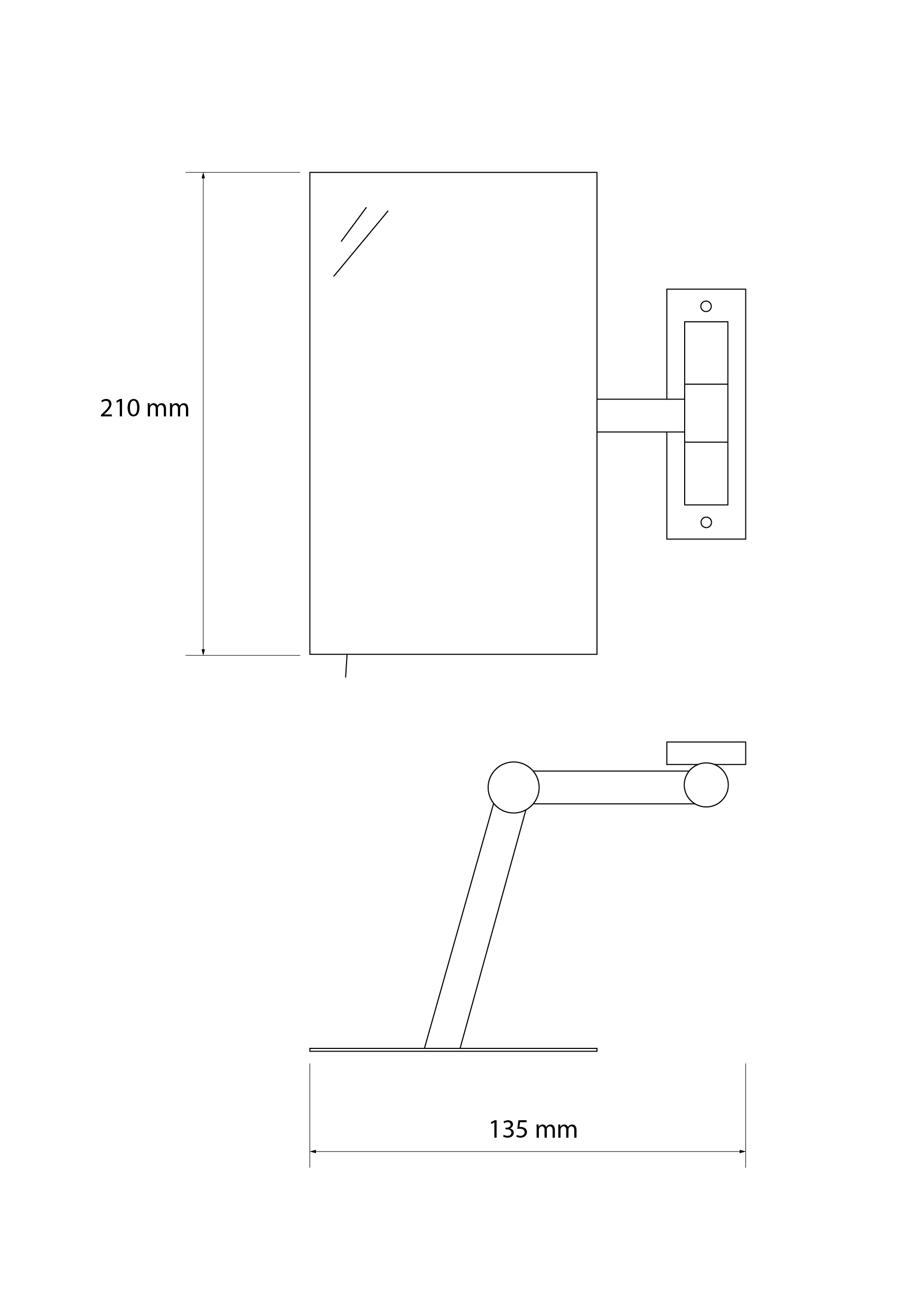 miroir carré épais