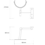 Miroir grossissant double face