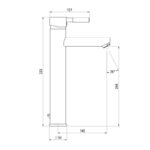 Robinet de lavabo haut