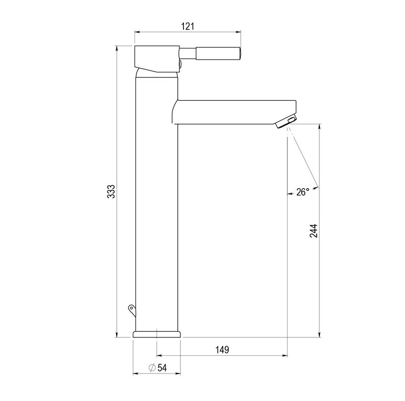 Robinet de lavabo haut