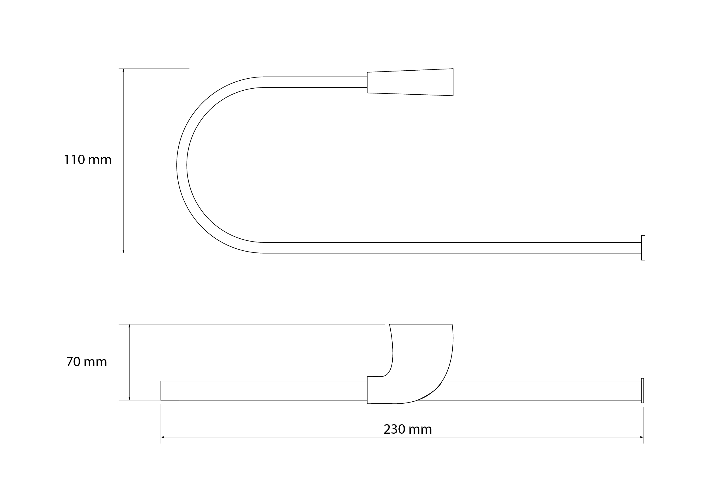 Rond de serviette incurvé