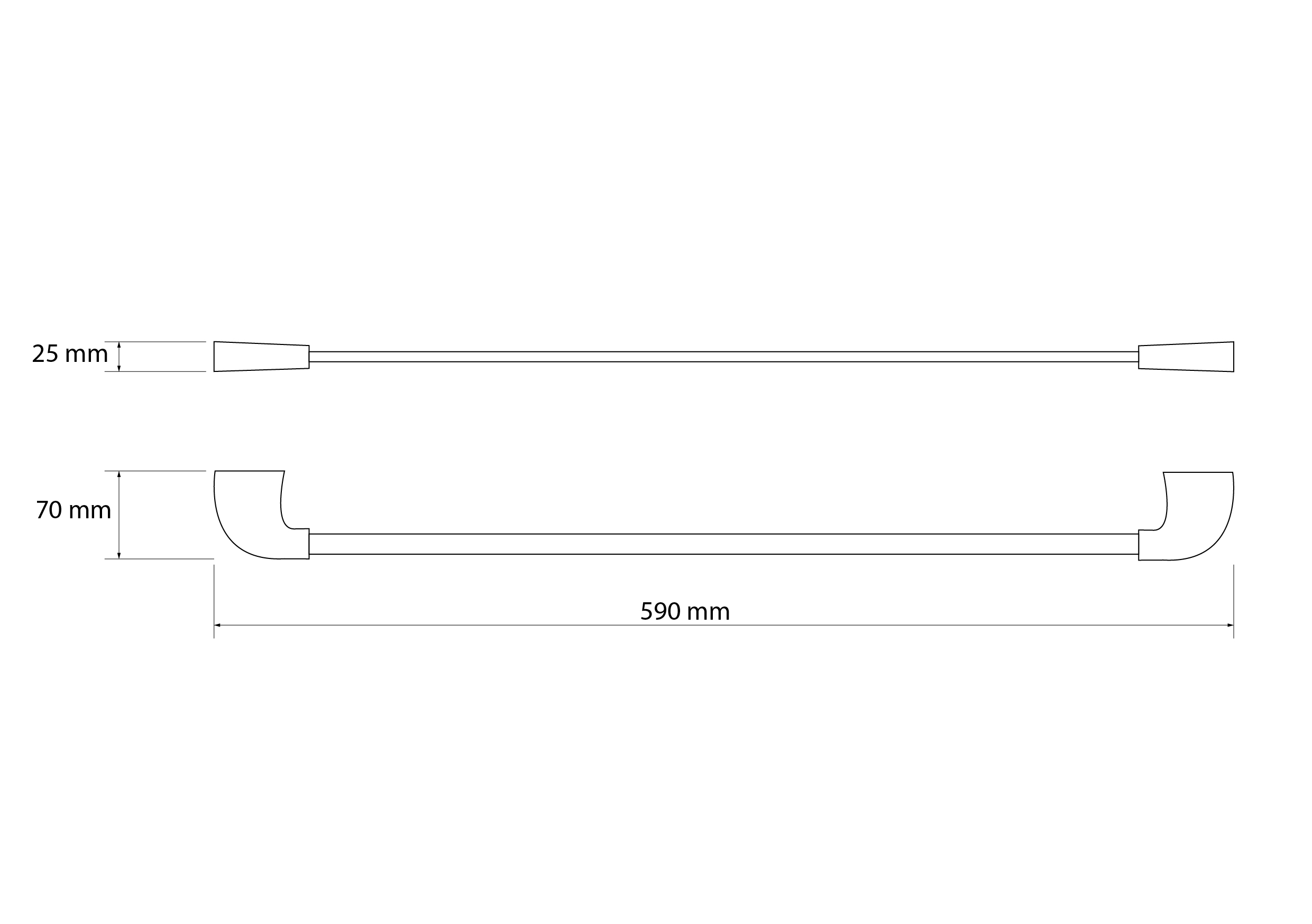 Toallero barra CURVE