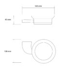 Porte-savon incurvé