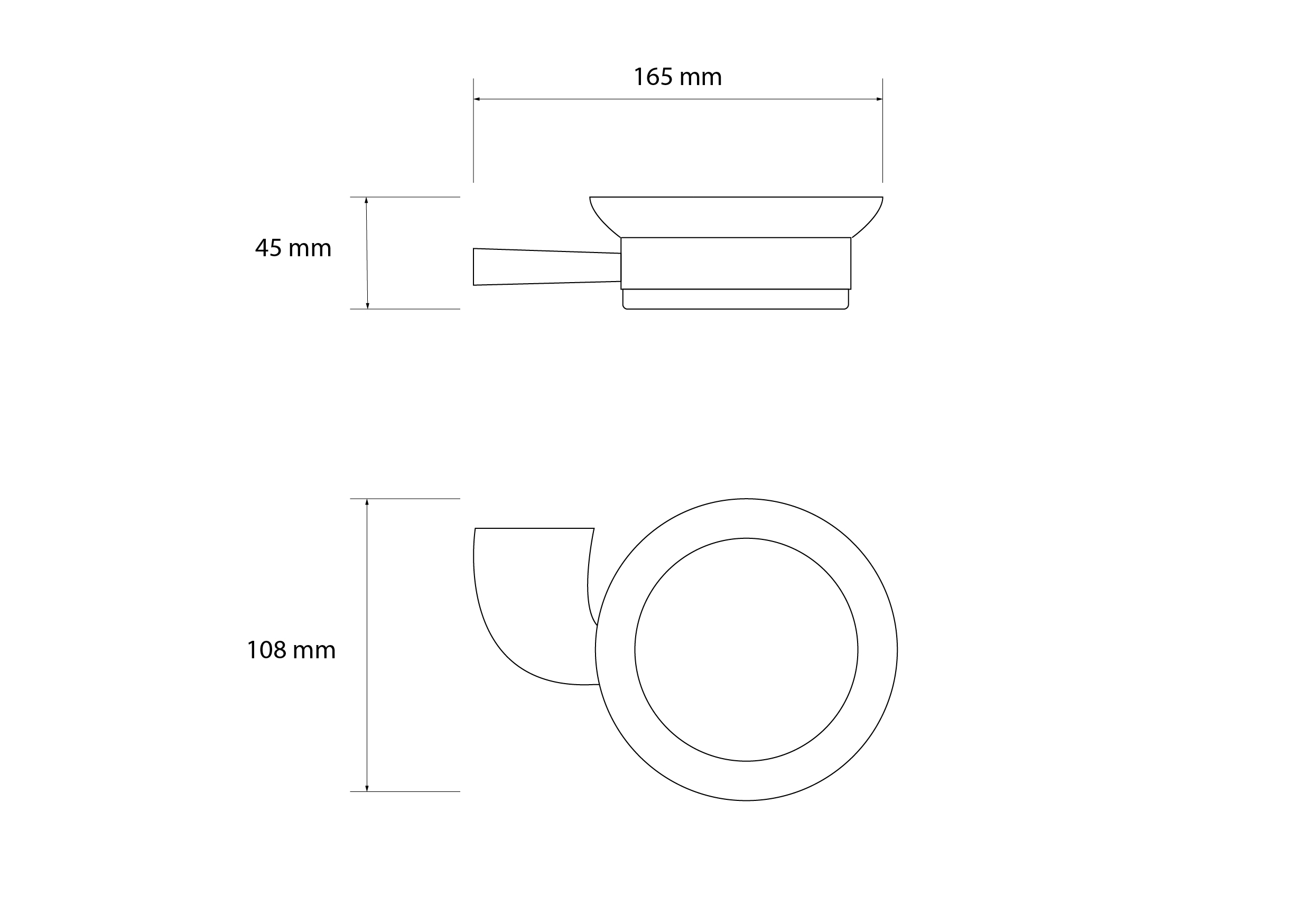 Porte-savon incurvé