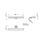 Applique murale LED noire Aurora