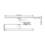 Applique murale LED noire Dafne