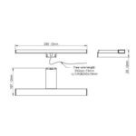 Applique murale LED noire Dafne