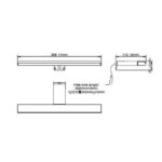 Applique murale LED noire Nereida