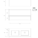 Pack Adour avec lavabo et miroir LED