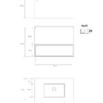 Pack Adour avec lavabo et miroir LED