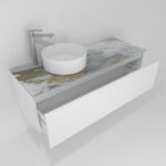 Pack Amiens con lavabo sobreencimera redondo y espejo led