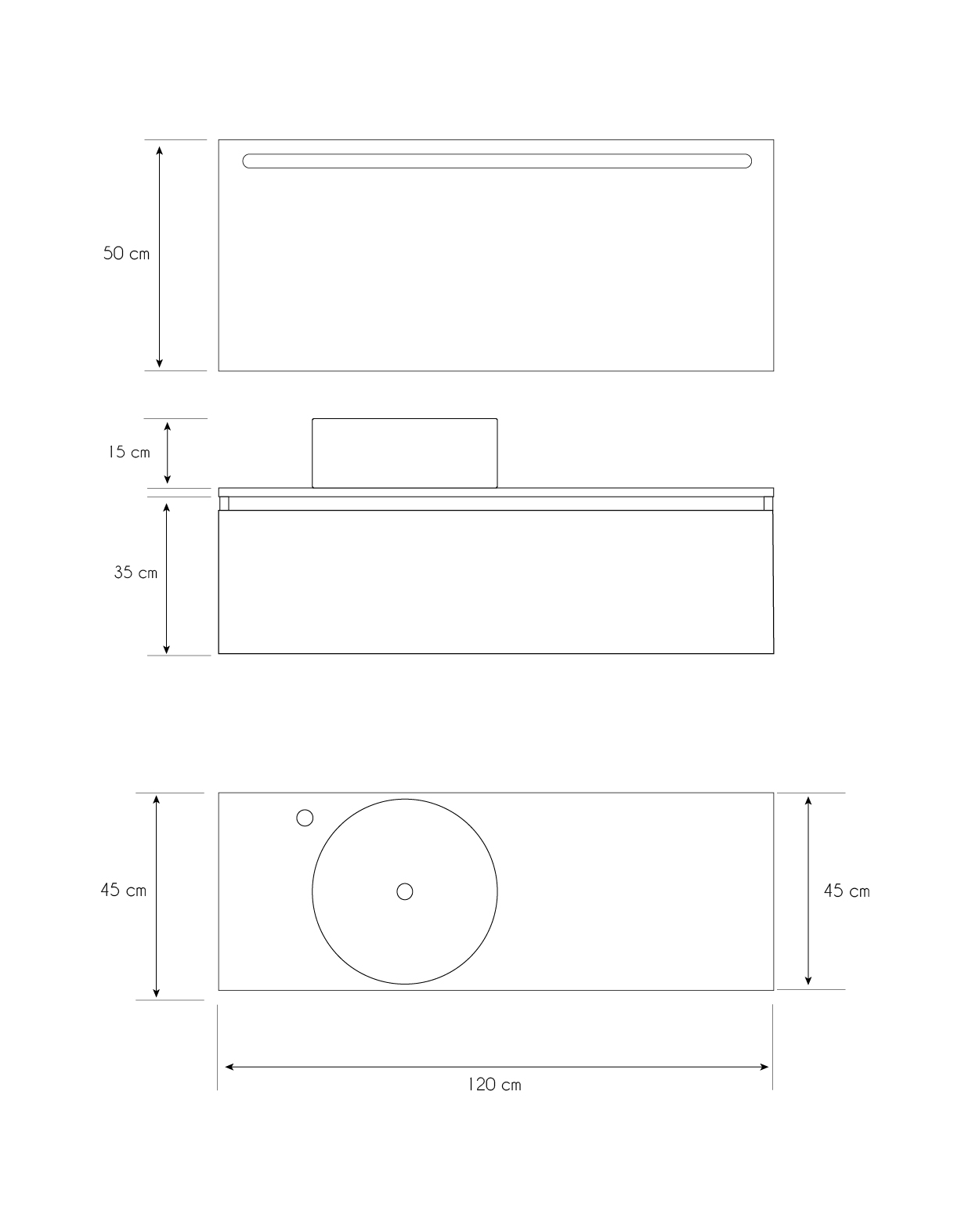 Pack Amiens avec vases ronds et miroirs LED