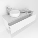 Pack Amiens con lavabo sobreencimera redondo y espejo led