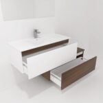 Pack Dijon avec évier en céramique et miroir LED