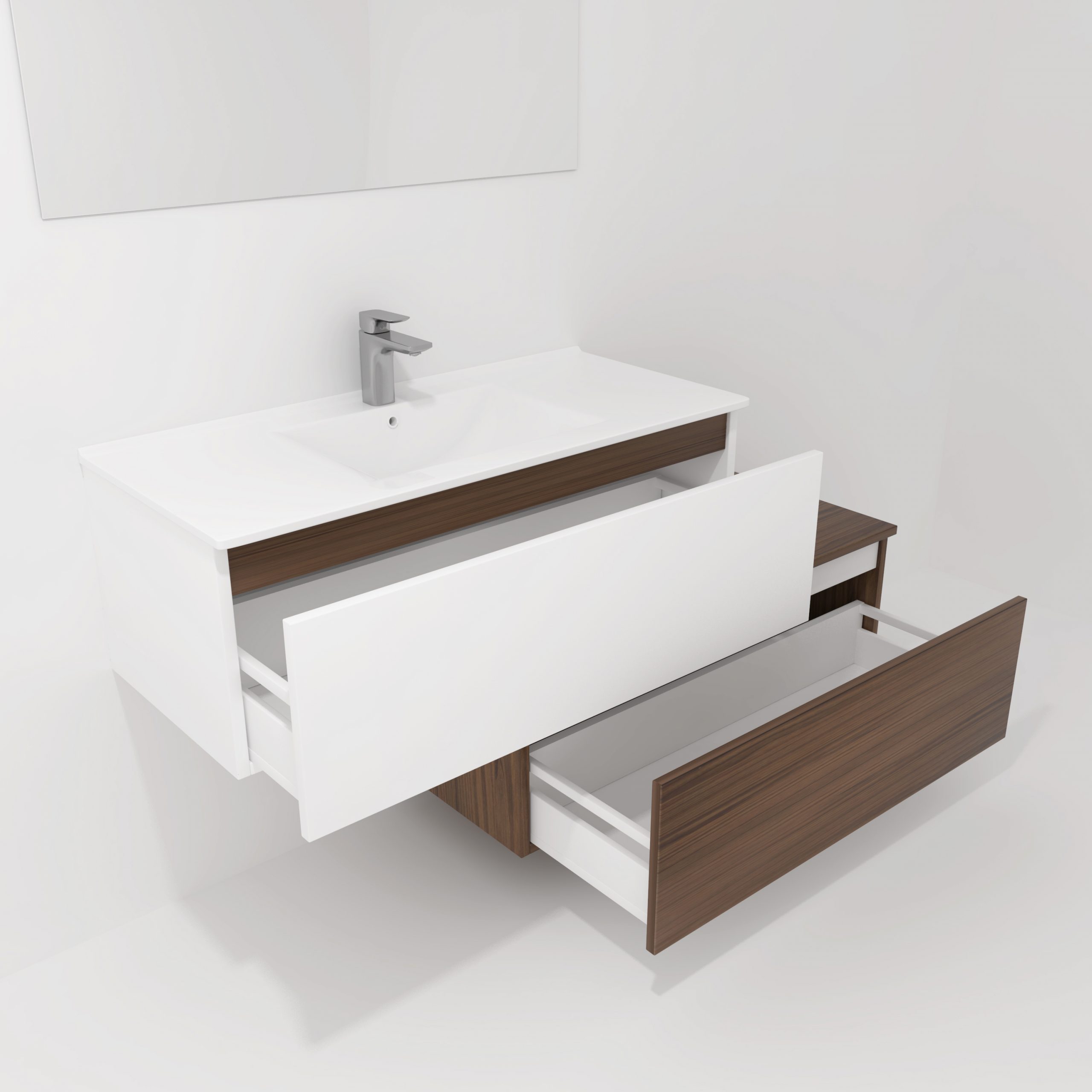 Pack Dijon avec évier en céramique et miroir LED