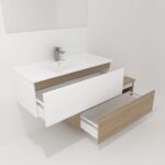 Pack Dijon avec évier en céramique et miroir LED