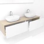Pack Indre con doble lavabo y espejo LED
