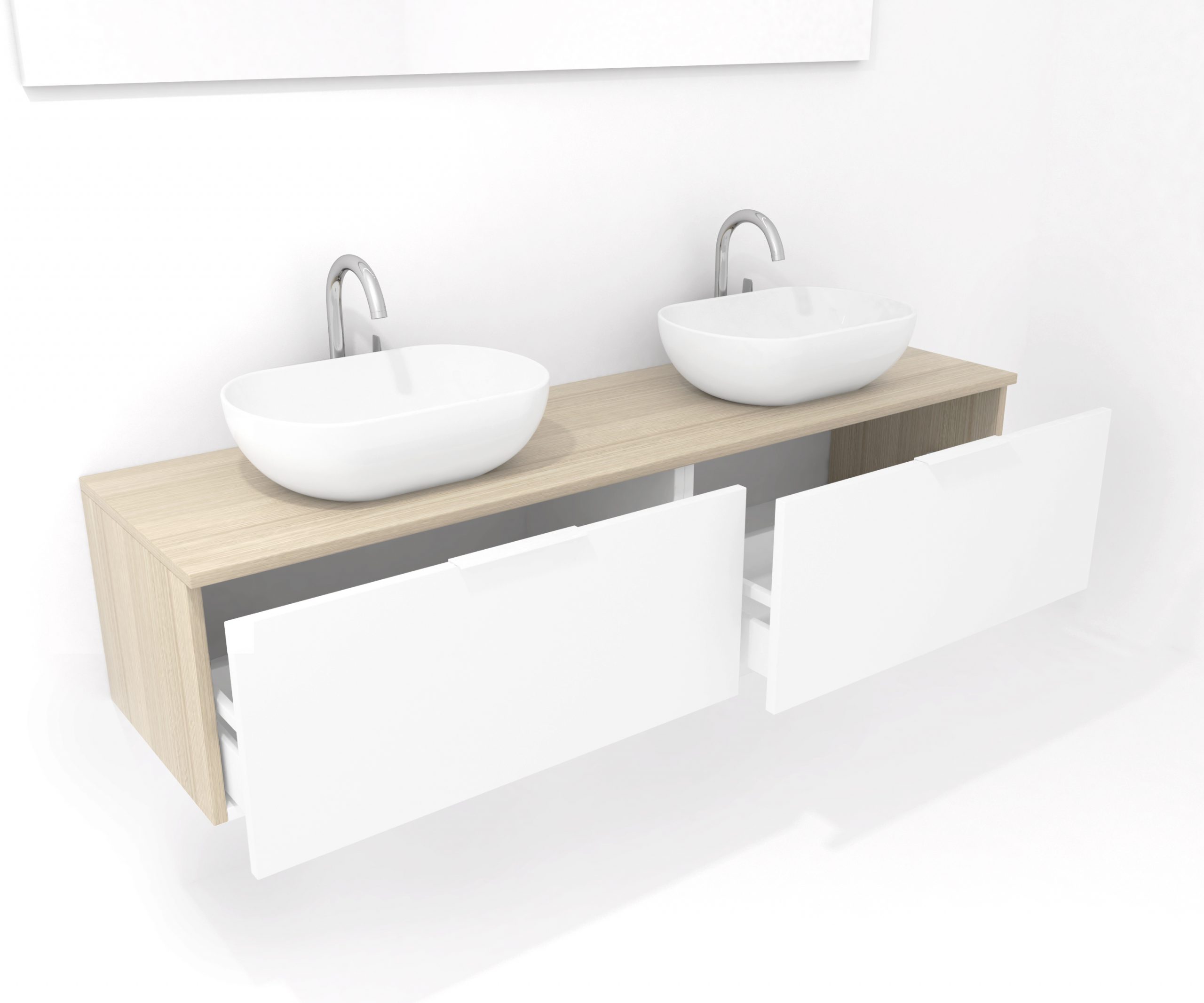 Pack Indre con doble lavabo y espejo LED