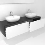 Pack Indre con doble lavabo y espejo LED