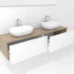 Pack Indre con doble lavabo y espejo LED