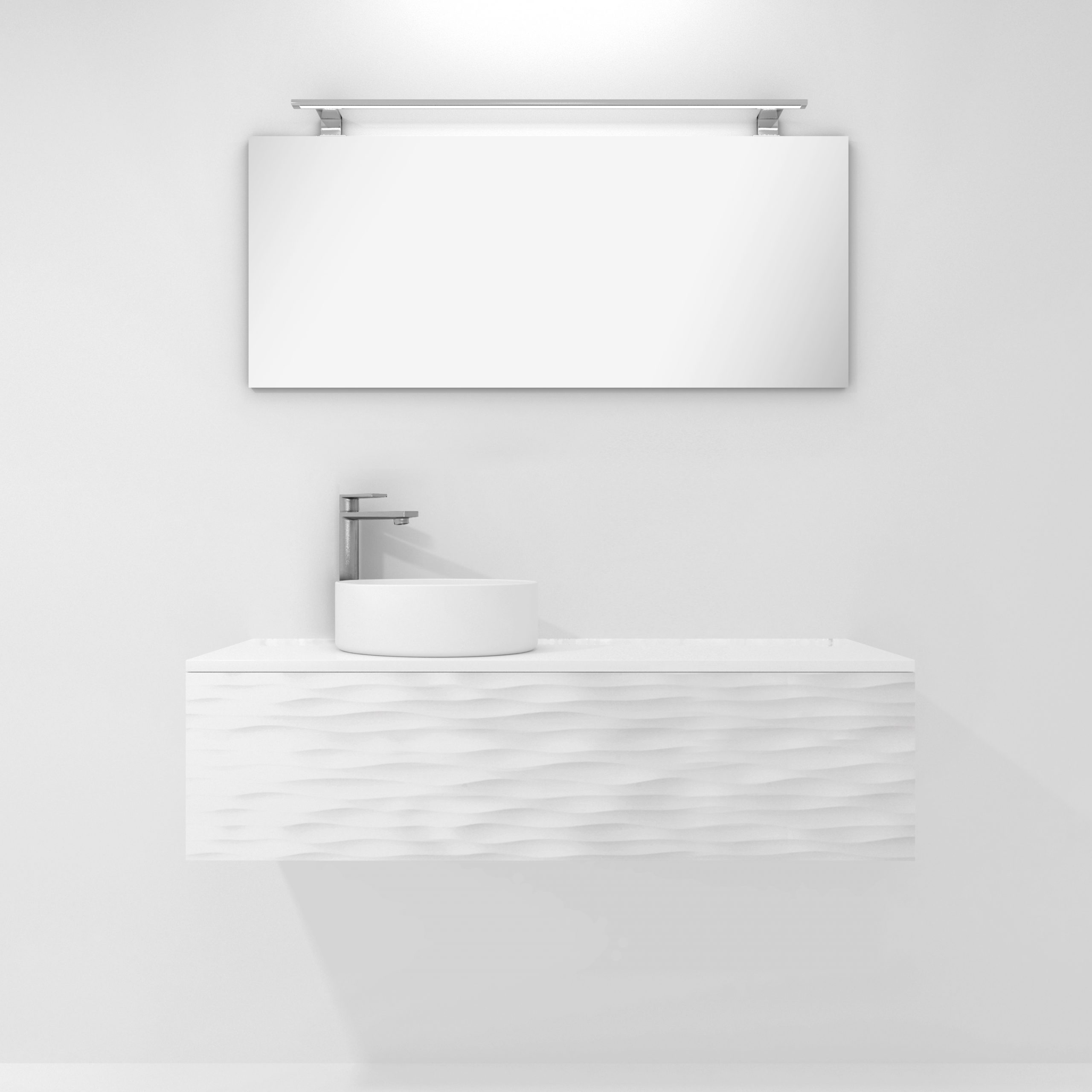 Pack Iroise avec éclairage, plan de travail, vue et projecteur LED