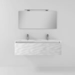 Pack Iroise avec lavabo, miroir et projecteur LED