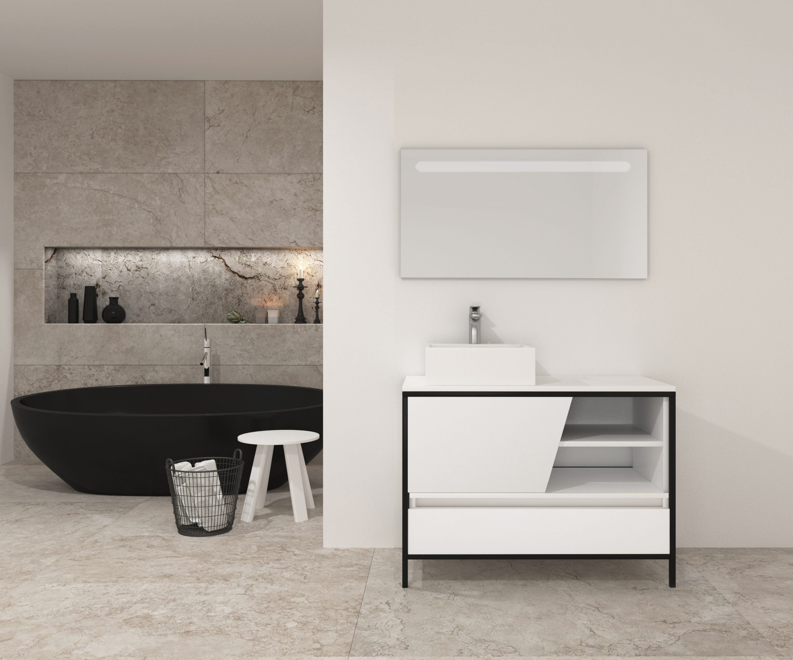 Pack Iron Rennes Plus con lavabo y espejo led