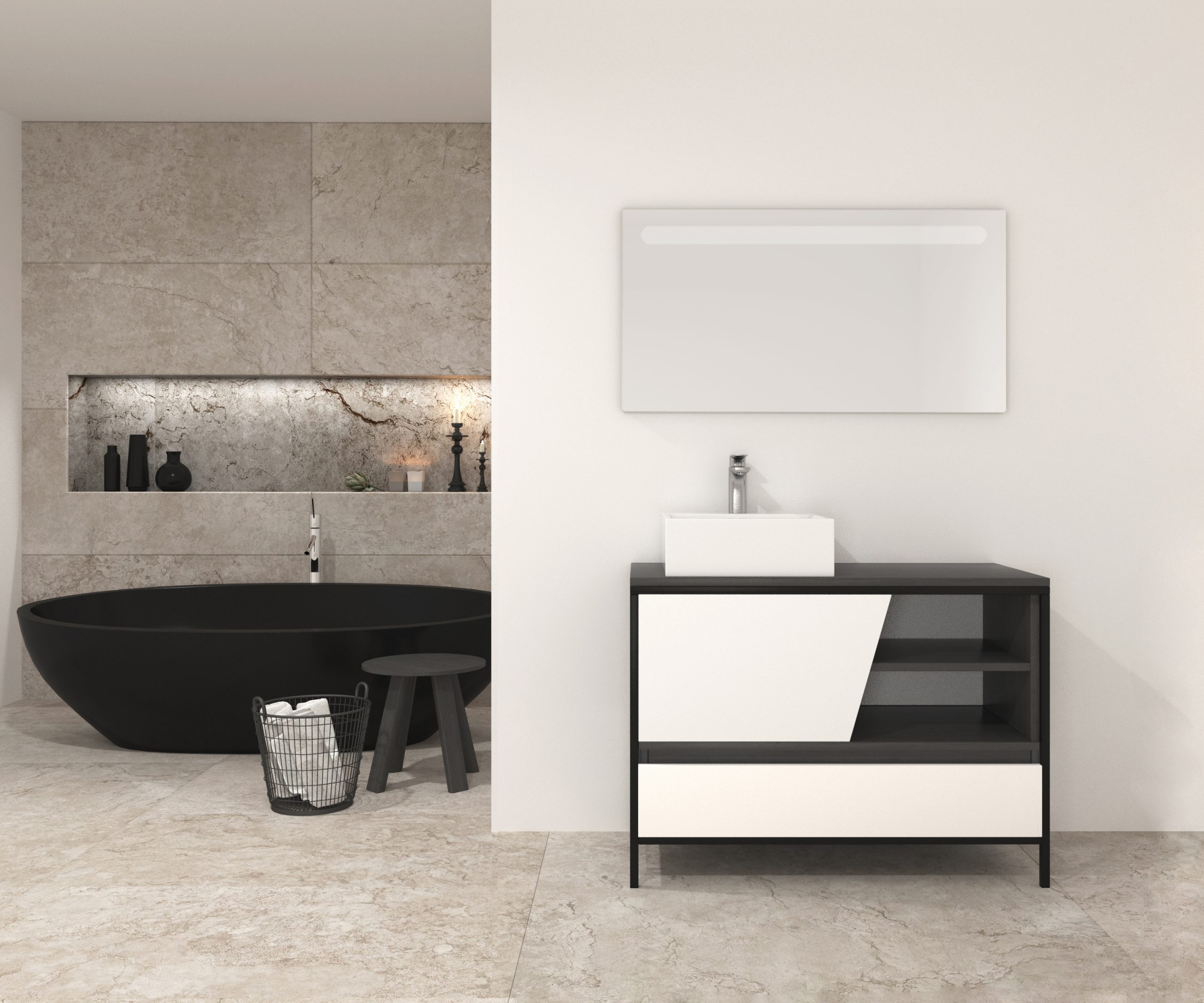 Pack Iron Rennes Plus con lavabo y espejo led