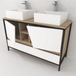 Pack Iron Rennes Plus avec lavabo et miroir LED