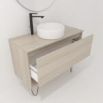 Pack Lille avec vasque à poser et miroir LED circulaire