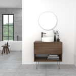Pack Lille con lavabo sobreencimera y espejo led circular