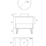 Pack Lille avec vasque à poser et miroir LED circulaire