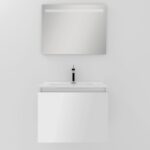 Mini-ensemble avec lavabo et miroir LED