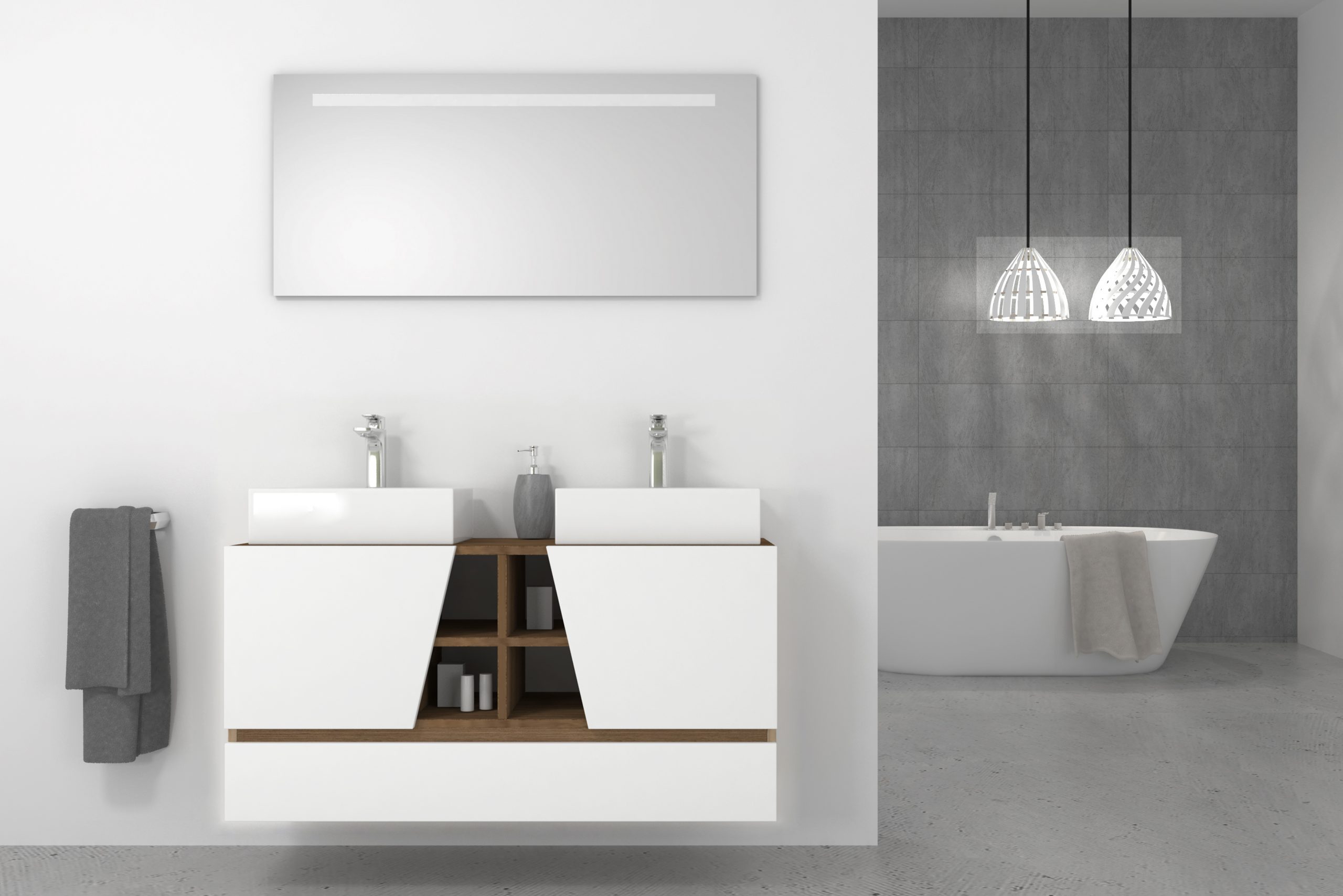 Pack Rennes Plus con lavabo y espejo led