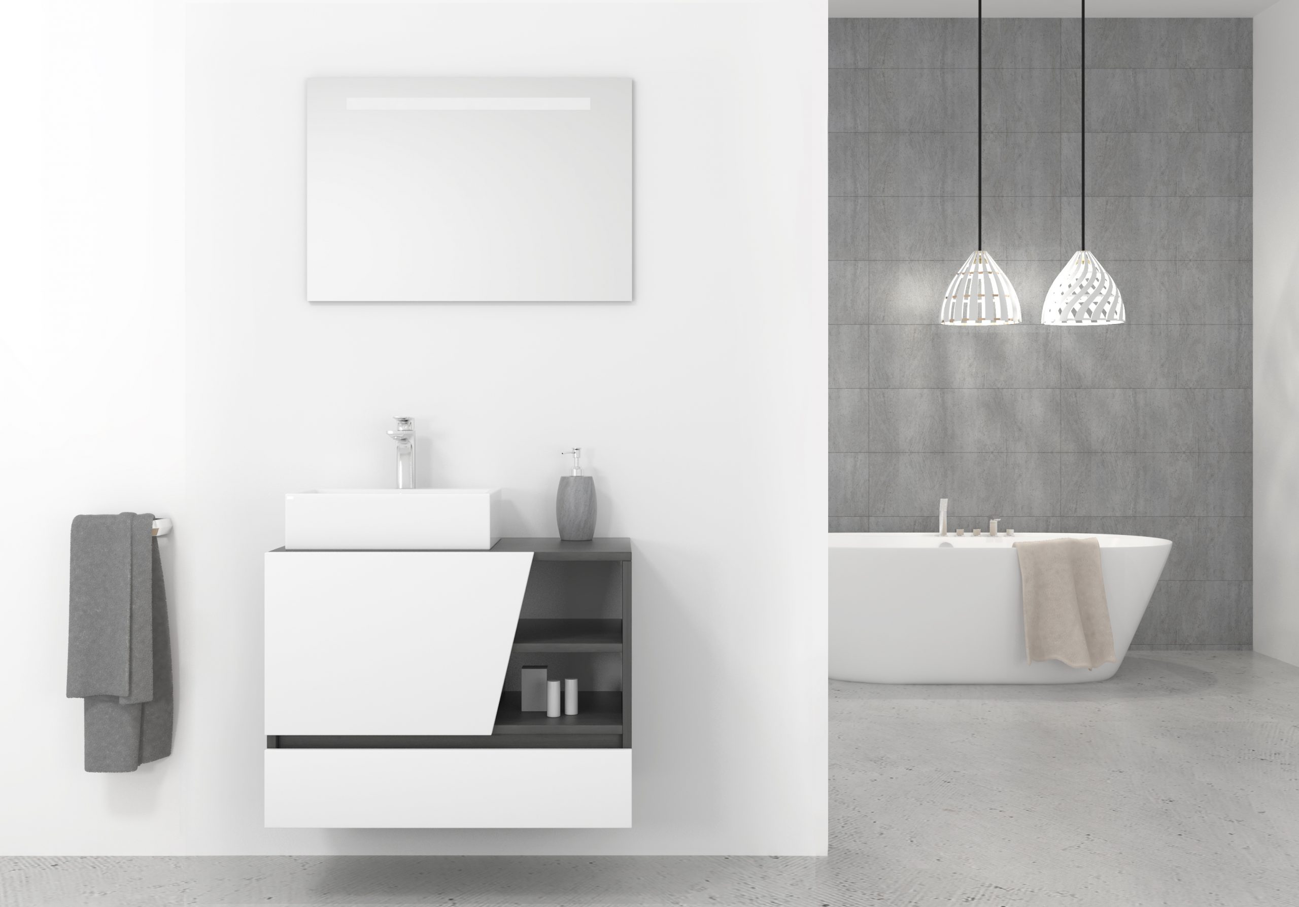Pack Rennes Plus con lavabo y espejo led