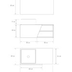 Pack Rennes avec lavabo et miroir LED