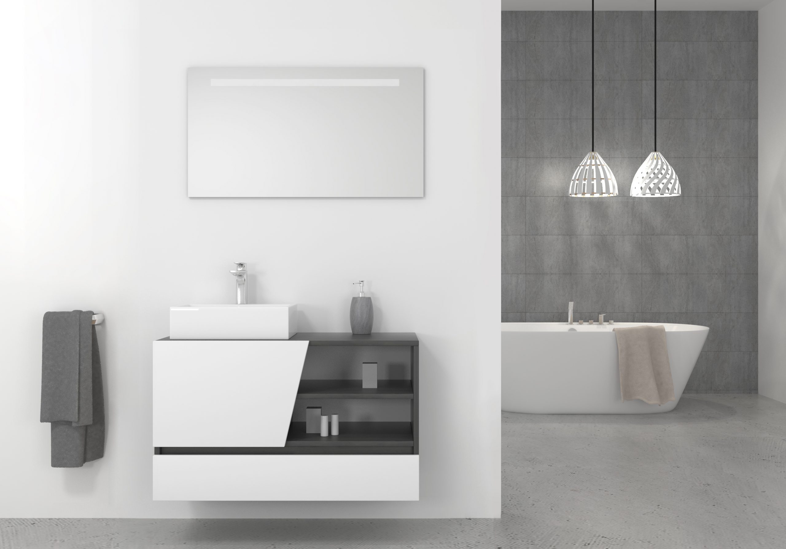 Pack Rennes Plus con lavabo y espejo led