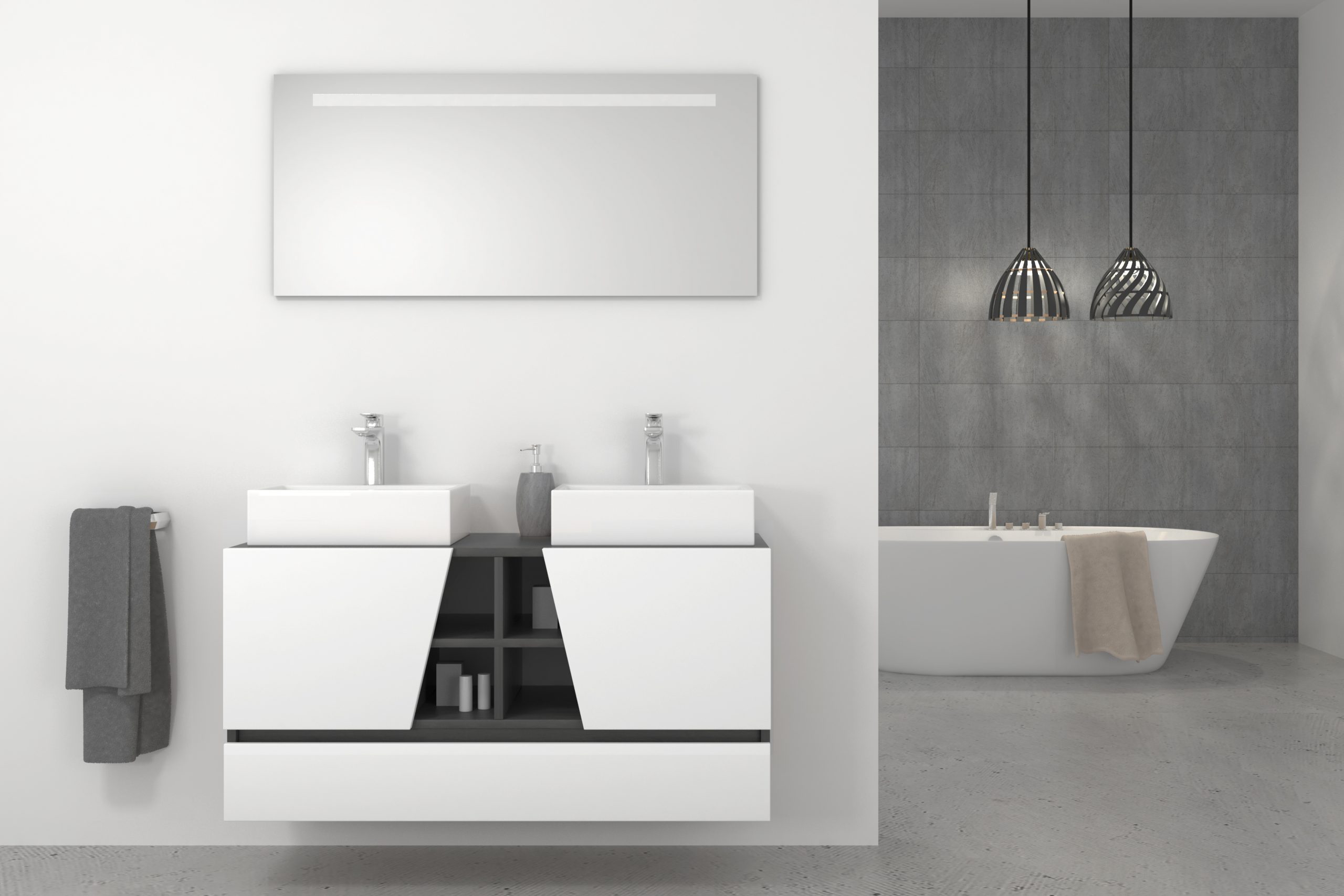 Pack Rennes Plus con lavabo y espejo led