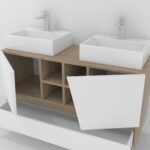 Pack Rennes Plus avec lavabo et miroir LED