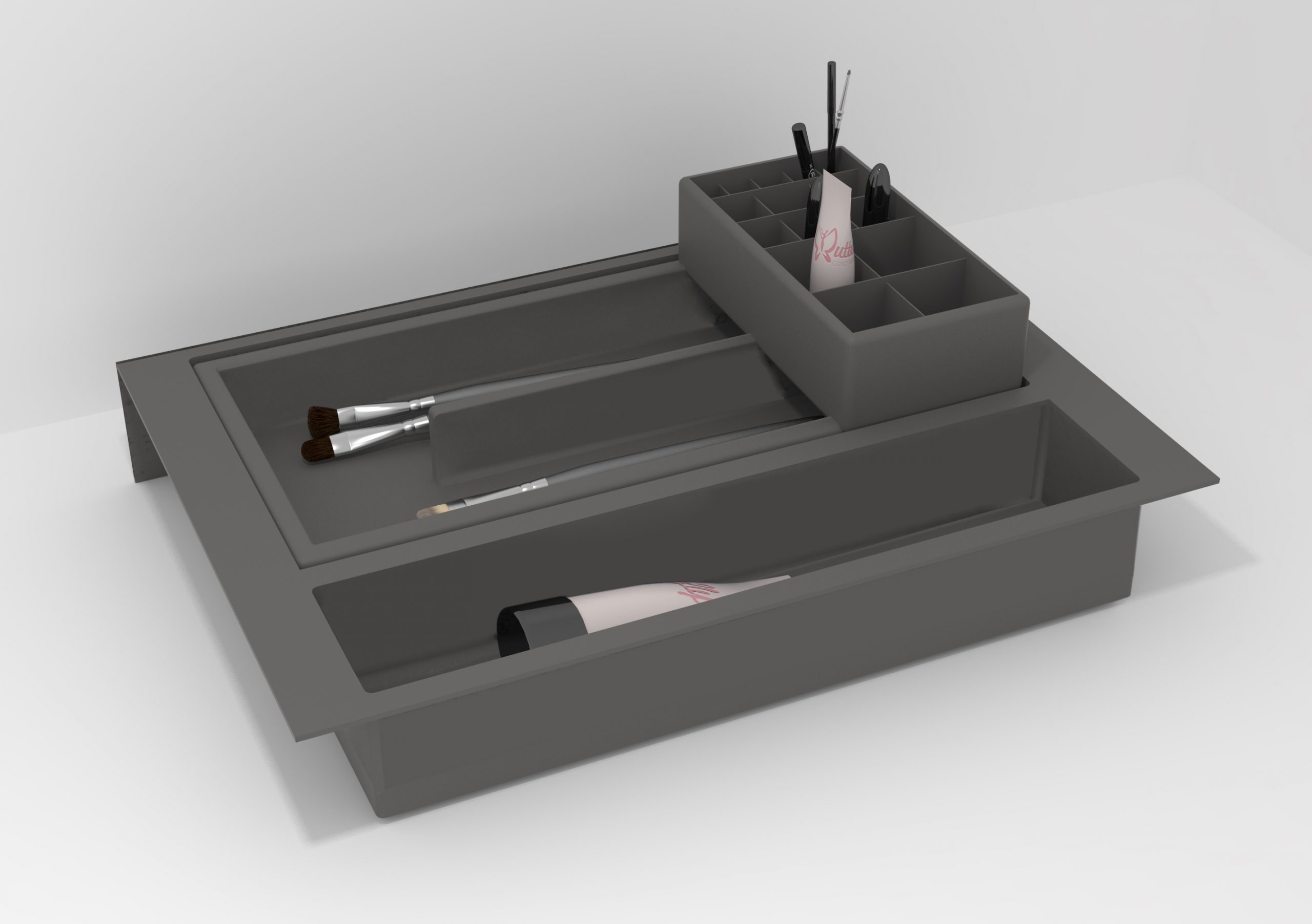 Ensemble d&rsquo;accessoires pour organisateur de cosmétiques + plateau multifonction