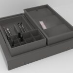 Kit d&rsquo;accessoires pour l&rsquo;organisation des cosmétiques + plateau multifonction + boîte de rangement