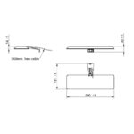 Applique murale LED noire Selene