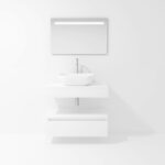 Pack Córcega con lavabo sobreencimera y espejo LED