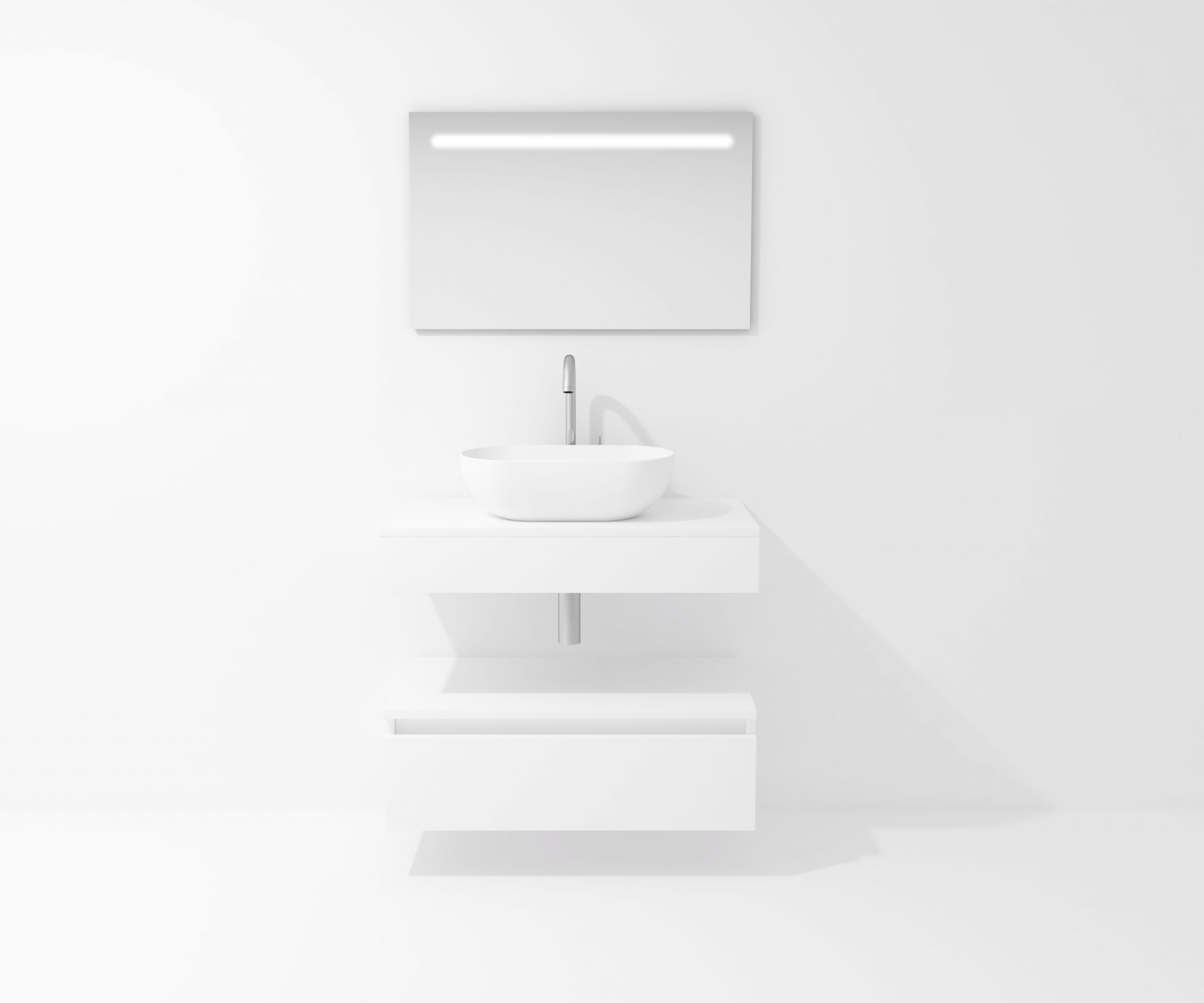 Pack Córcega con lavabo sobreencimera y espejo LED