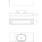 Pack Córcega con lavabo sobreencimera y espejo LED