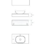 Pack Córcega con lavabo sobreencimera y espejo LED